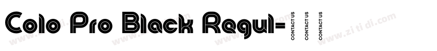 Colo Pro Black Regul字体转换